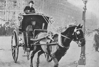 The Premier Takes a Cab, from an article entitled The Reassembling of Parliament published in The Graphic October 27th 1906 by English Photographer